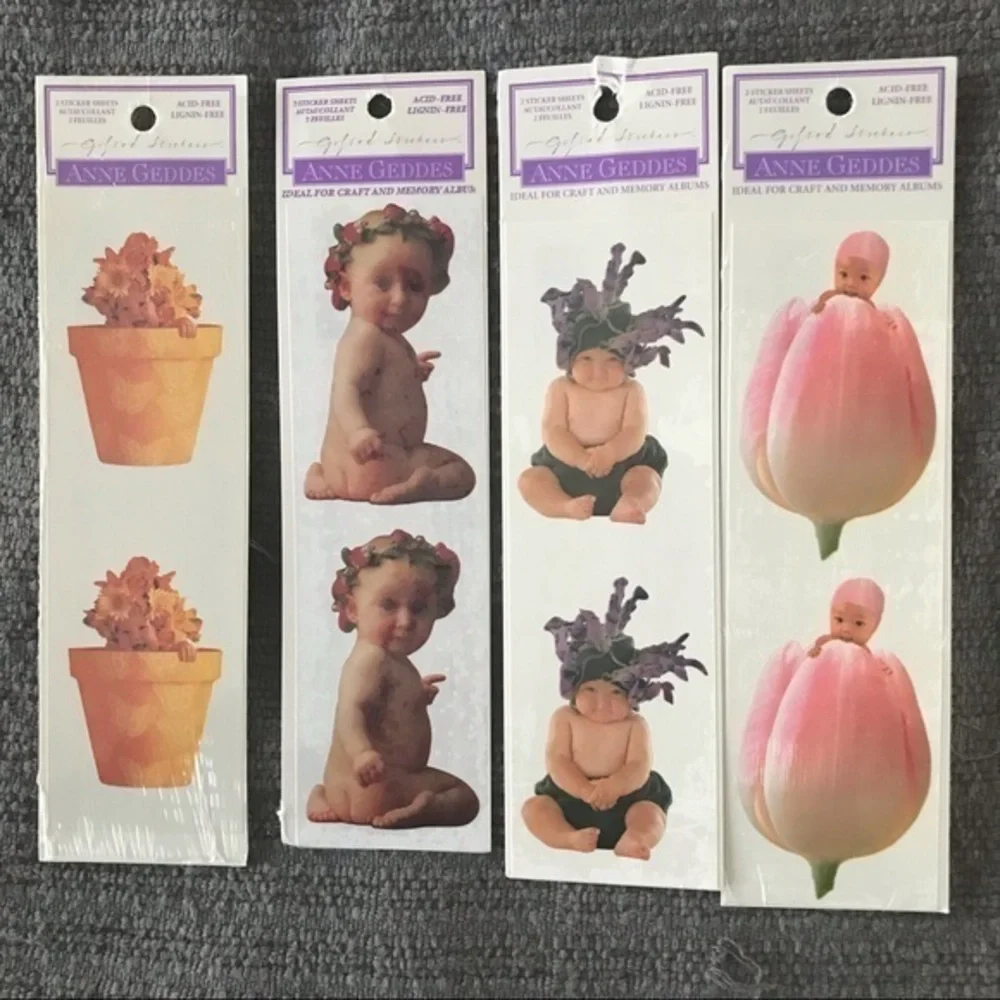 Anne Geddes Scrapbook Sticker Bundle. 7 items NWOT